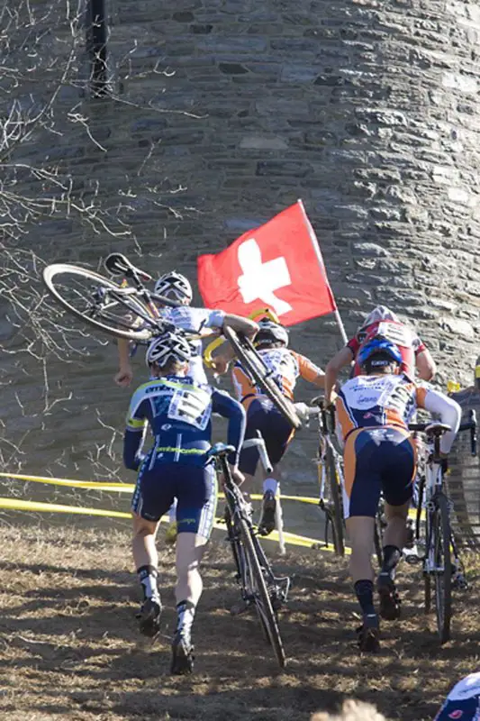 Riders tackle the steep Watch Tower climb. © Dennis Smith/dennisbike.com