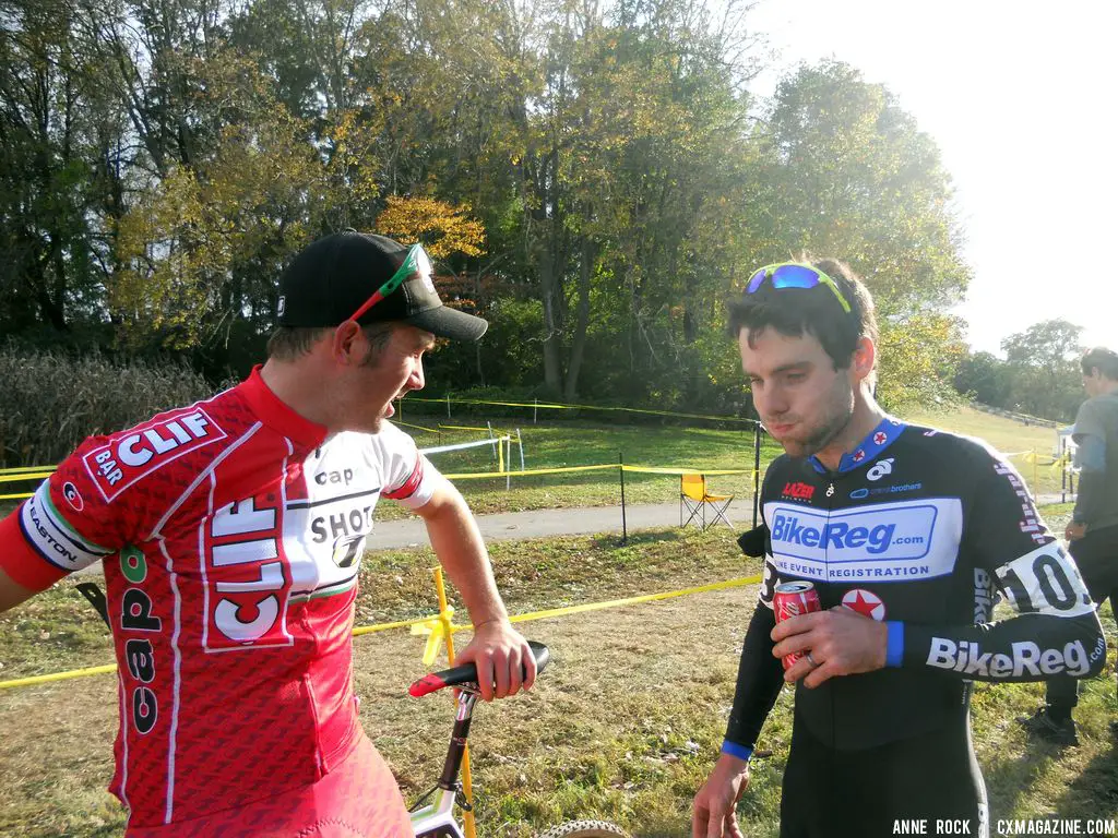 Lindine and Wells post-race. © Anne Rock