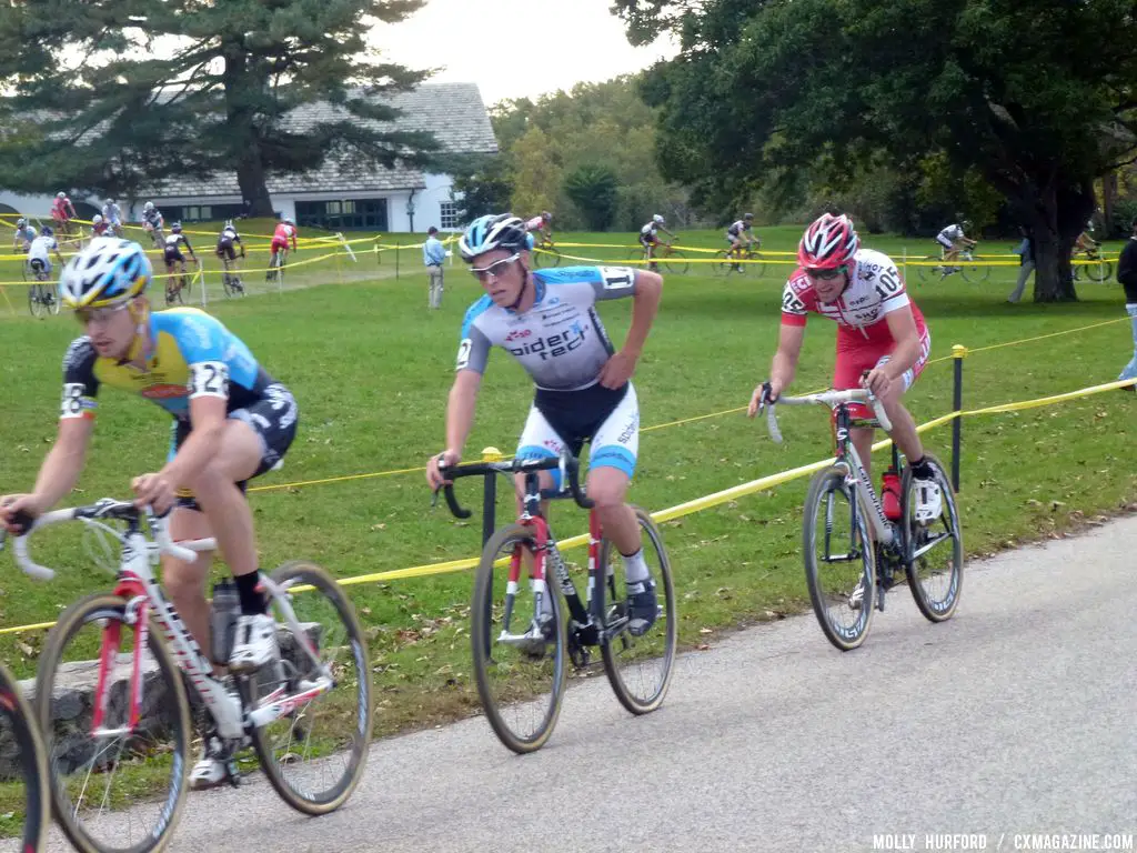 Jerome Townsend leads Batty and Hoke. © Cyclocross Magazine