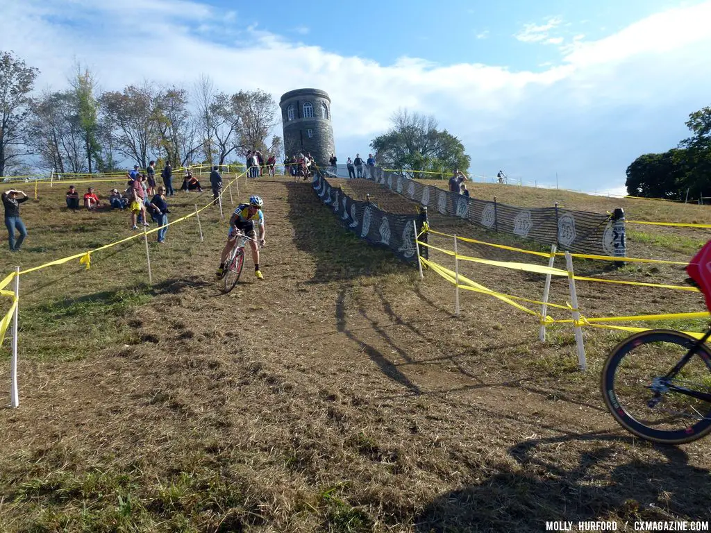 The fast descent made clipping in a challege. © Cyclocross Magazine