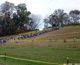 The racers were single file all over the course. © Cyclocross Magazine