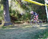 Lindine heads into the woods. © Cyclocross Magazine