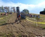 Putting a foot out for the off-camber. © Cyclocross Magazine