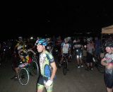 Riders gathering for the 6AM start in 2010. Official headcount was 96 with 10 to 20 others pirating the Pirate race. ©Pirate Cycling League