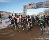 Intense start in the Men's 60-64, 65-69, 70+ Nationals races in Boulder, Colorado. © Steve Anderson