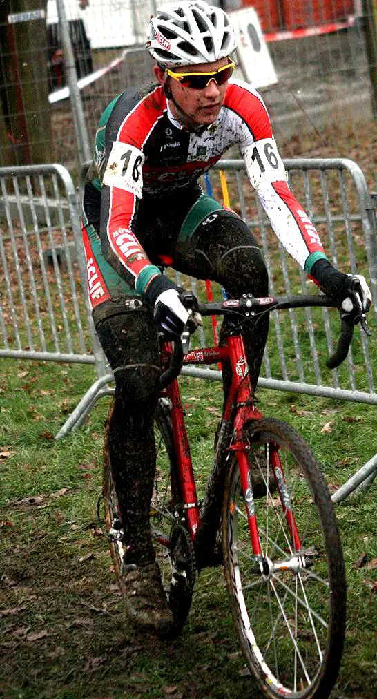 Eckmann riding in second.  GP Sven Nys 2009, Baal, GVA Trofee cyclocross series. © Bart Hazen