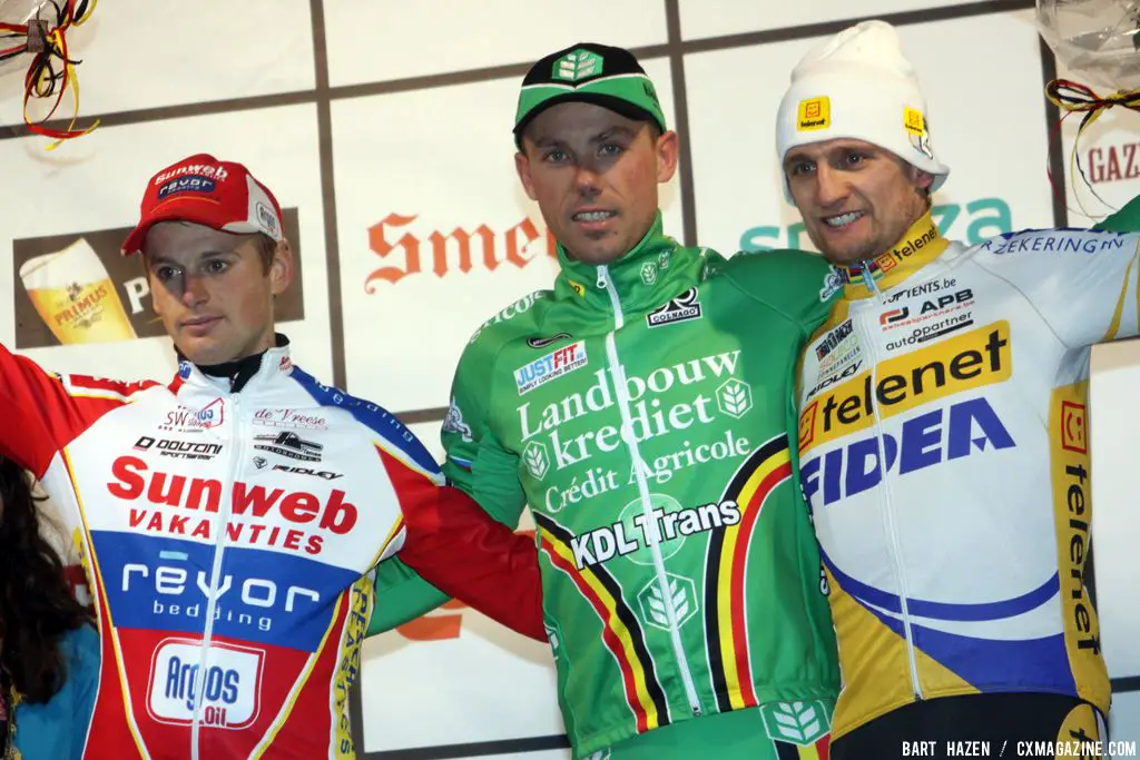 The Men\'s Podium: Wellens, Nys and Pauwels at Baal 2012 © Bart Hazen