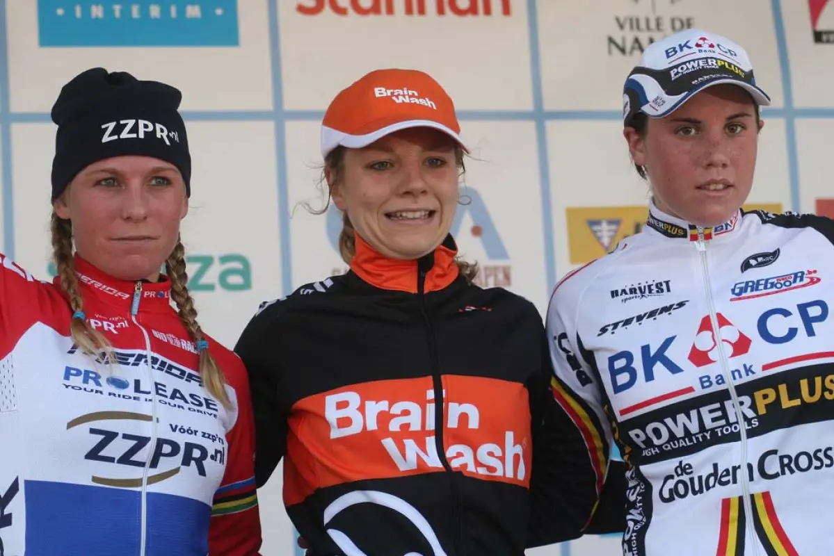 Van Den Brand (l), Van Paassen and Cant on the podium. © Bart Hazen