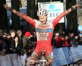 Tijmen Eising takes the win in the U23 race  © Bart Hazen