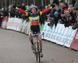 Sanne Cant is jubilant with the win ©Bart Hazen