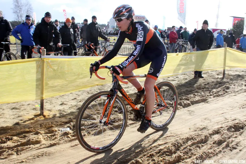 Sabrina Stultiens in the final GVA Trofee race in Oostmalle. © Bart Hazen