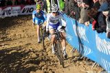 Marianne Vos attacks Van den Brand in the final GVA Trofee race in Oostmalle. © Bart Hazen