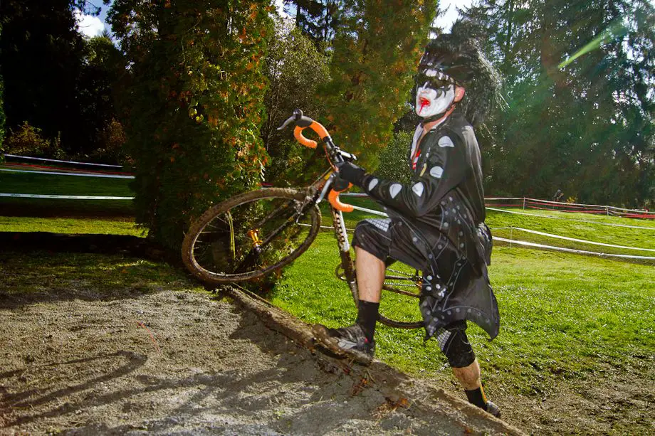 The intimidation factor at Halloween cyclocross is key. © Doug Brons