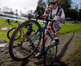     Sandra Walter's costume gives her the power to hop over the step other riders had to run. © Doug Brons