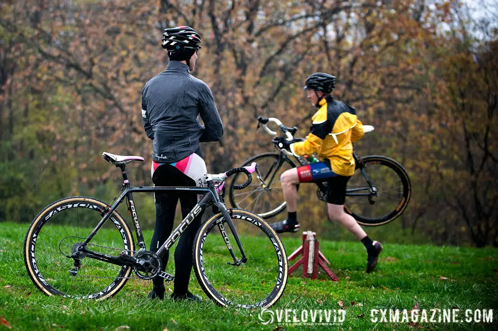 Powers supervises at the Harbin Park Cyclocross Clinic © VeloVivid