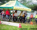 Getting out of the rain at the Harbin Park Cyclocross Clinic © VeloVivid