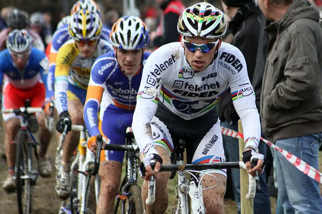 Zdenek Stybar leads the break halfway through the race. © Bart Hazen