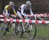 Zdenek Stybar forces the pace reducing the break to just three - Pauwels, Walsleben and himself. © Bart Hazen