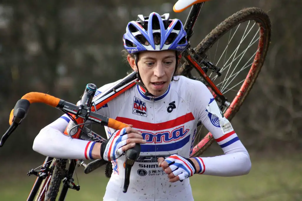 Helen Wyman on her way to victory in Heerlen. © Bart Hazen