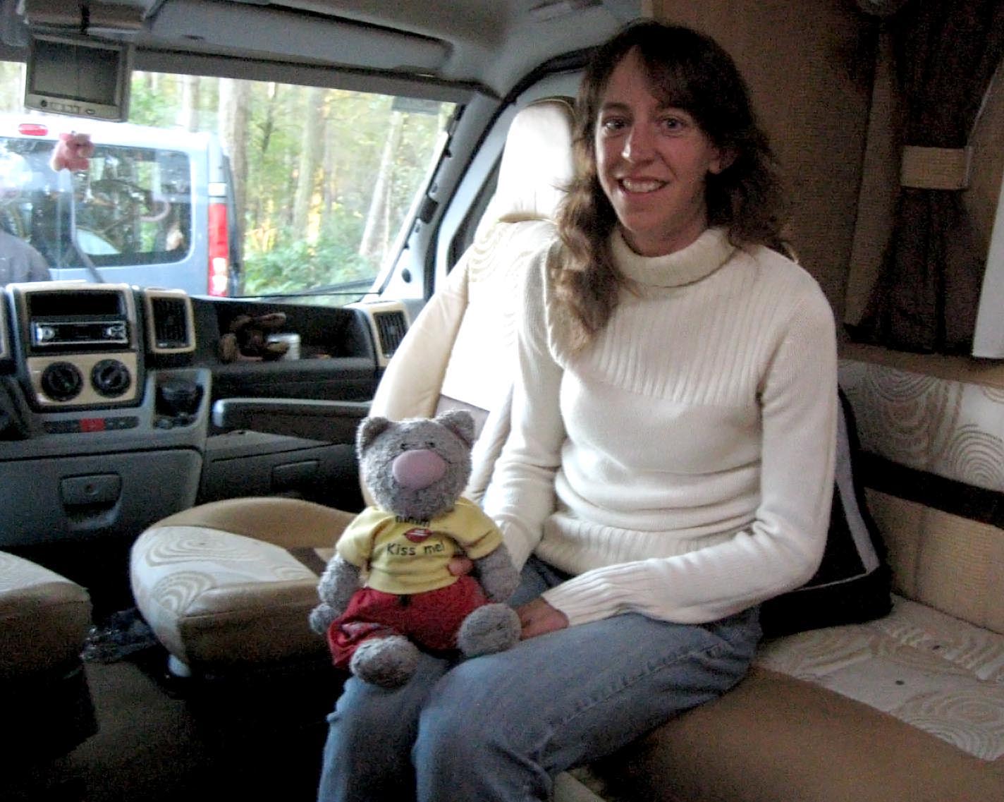 Helen Wyman with her teddy bear Harry