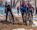 The group hits the mud in Masters 55-59 at the 2014 National Championships. © Matt Lasala