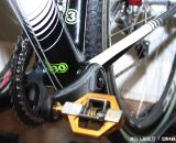Powers' BB30 SRAM Red crankset with Crank Brothers Candy pedals ©Josh Liberles