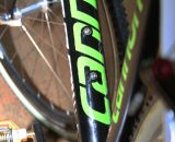 Powers' Cannondale SuperX also enjoys a beefy down tube and bottle bosses ©Josh Liberles