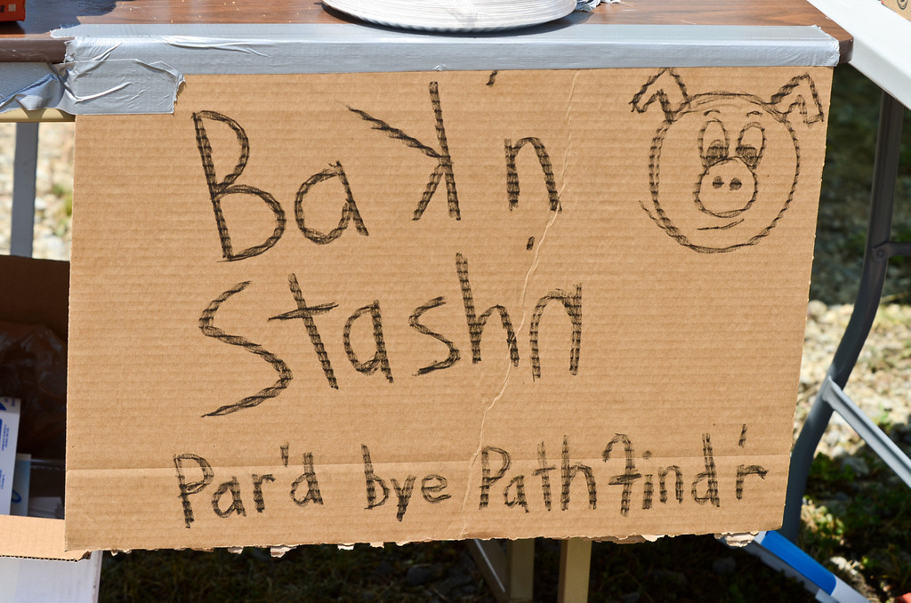 Pathfinder WV provided some of the local flavor to the race via a bacon station for finishers. © Fred Jordan