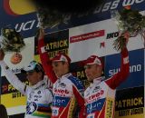 The podium of 	Kevin Pauwels, Zdenek Stybar and Klaas Vantornout. © Thomas van Bracht