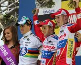 The podium of 	Kevin Pauwels, 	Zdenek Stybar and Klaas Vantornout. © Thomas van Bracht