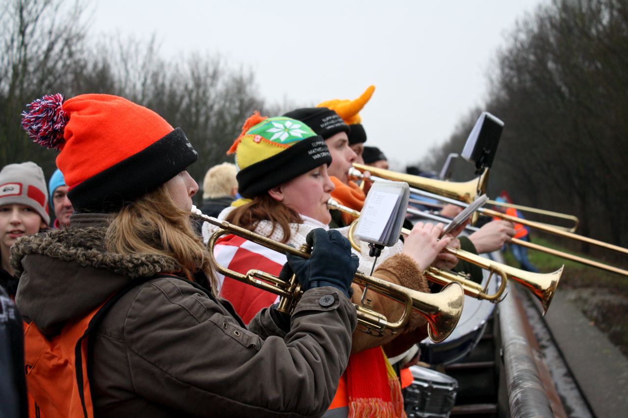 An interesting band plays near the finish. ? Dan Seaton 