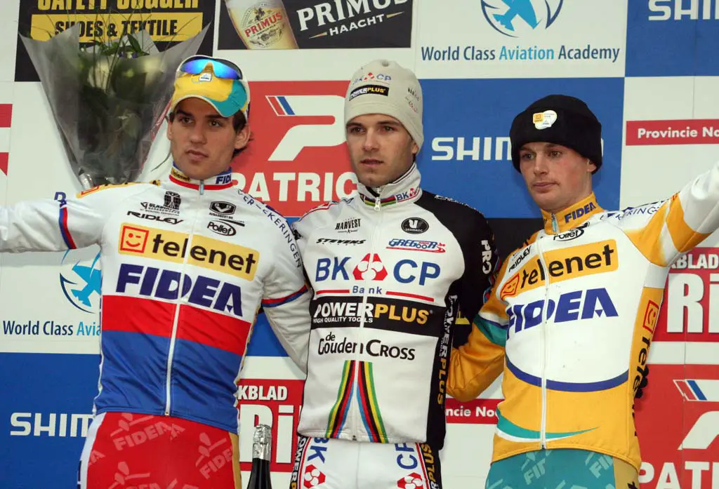 The men\'s podium in Hoogerheide. ? Bart Hazen