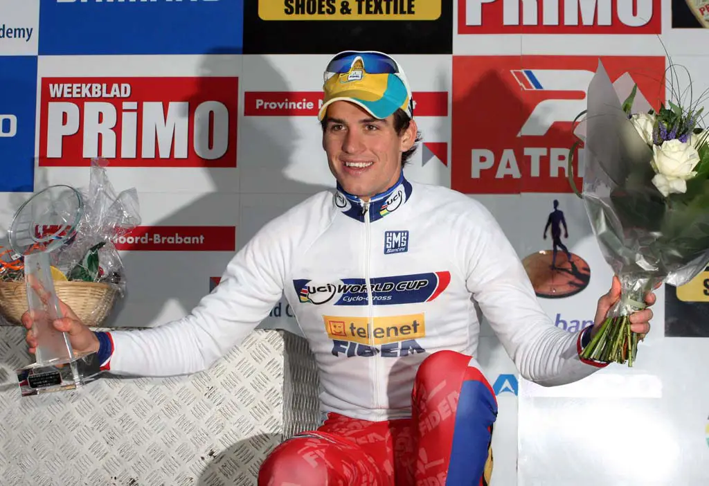 Zdenek Stybar, thrilled with his World Cup title. ? Bart Hazen