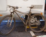 Mike Broderick's dirty bike - both Mary and Mike switched to 29ers, as did Willow Koerber and a bunch of other USA riders - the trend hasn't hit Europe as hard yet ? Jonas Bruffaerts