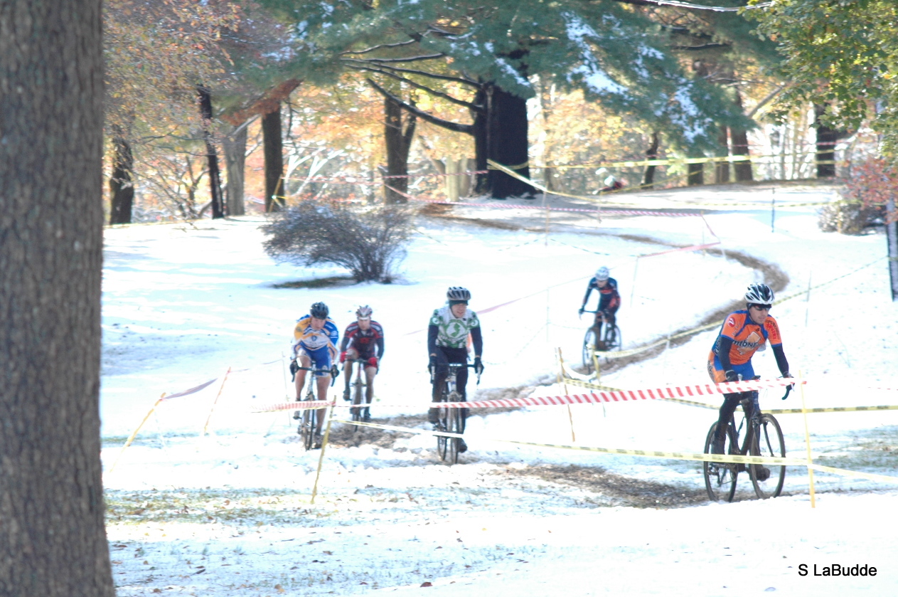 Cat 4 men traversing Ice and mud at HPCX 2011 © Chris LaBudde   