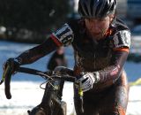 Erica Yozell pushing up the muddy run-up at HPCX 2011 © Chris LaBudde   