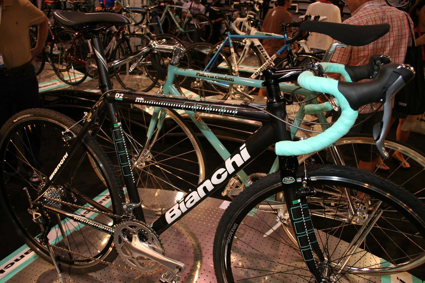 Bianchi brough had its extensive line of cyclocross bikes, including the value-oriented Axis, just $200 more than the Volpe but ready to race. ?Cyclocross Magazine