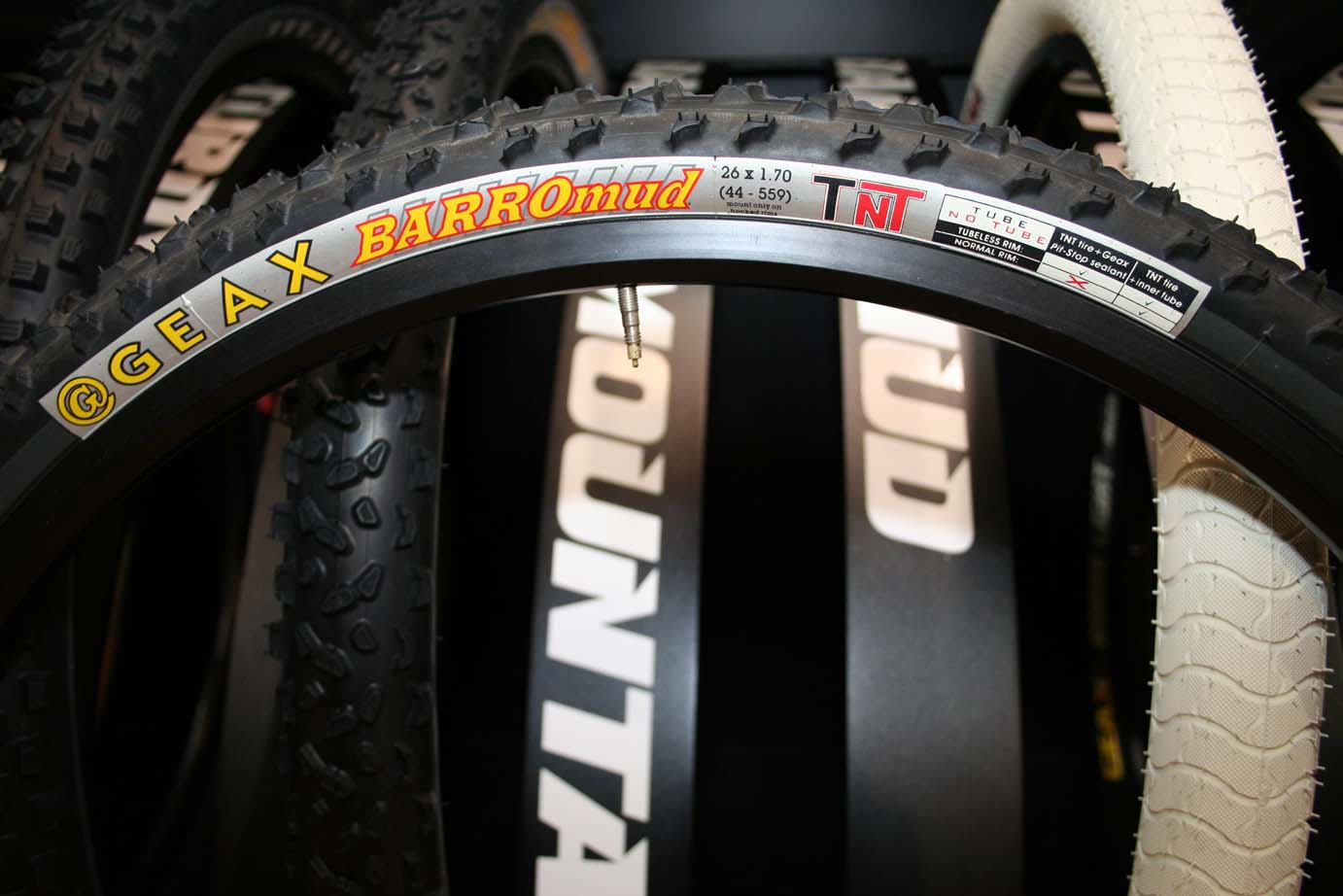 Although released in 2009, GEAX's 1.75 in BARROmud tire is a neat find for the mountain biker looking for a narrow mtb tire for cyclocross.  ?Cyclocross Magazine