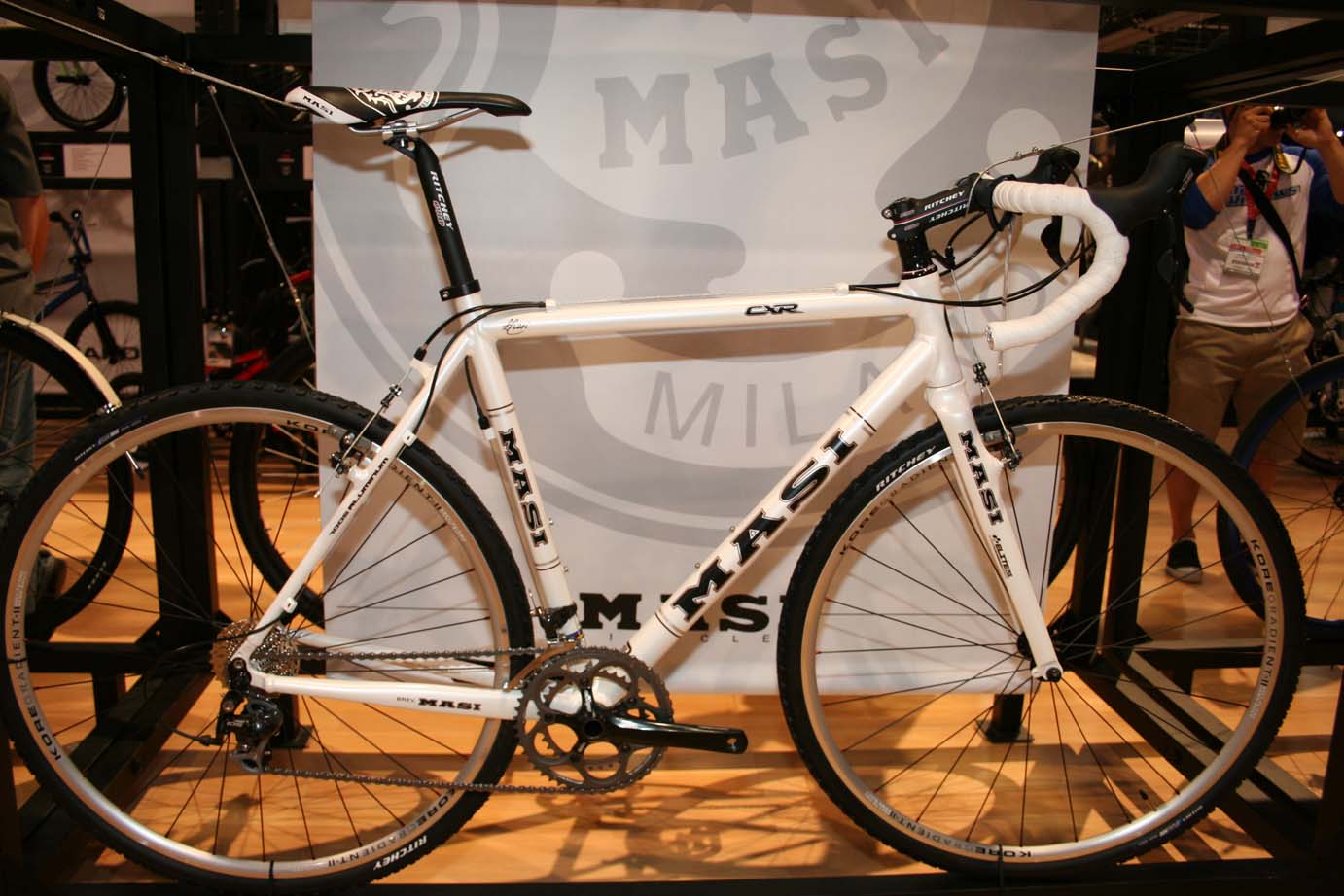 Masi had it\'s new aluminum $1786 CXR on display. ?Cyclocross Mag