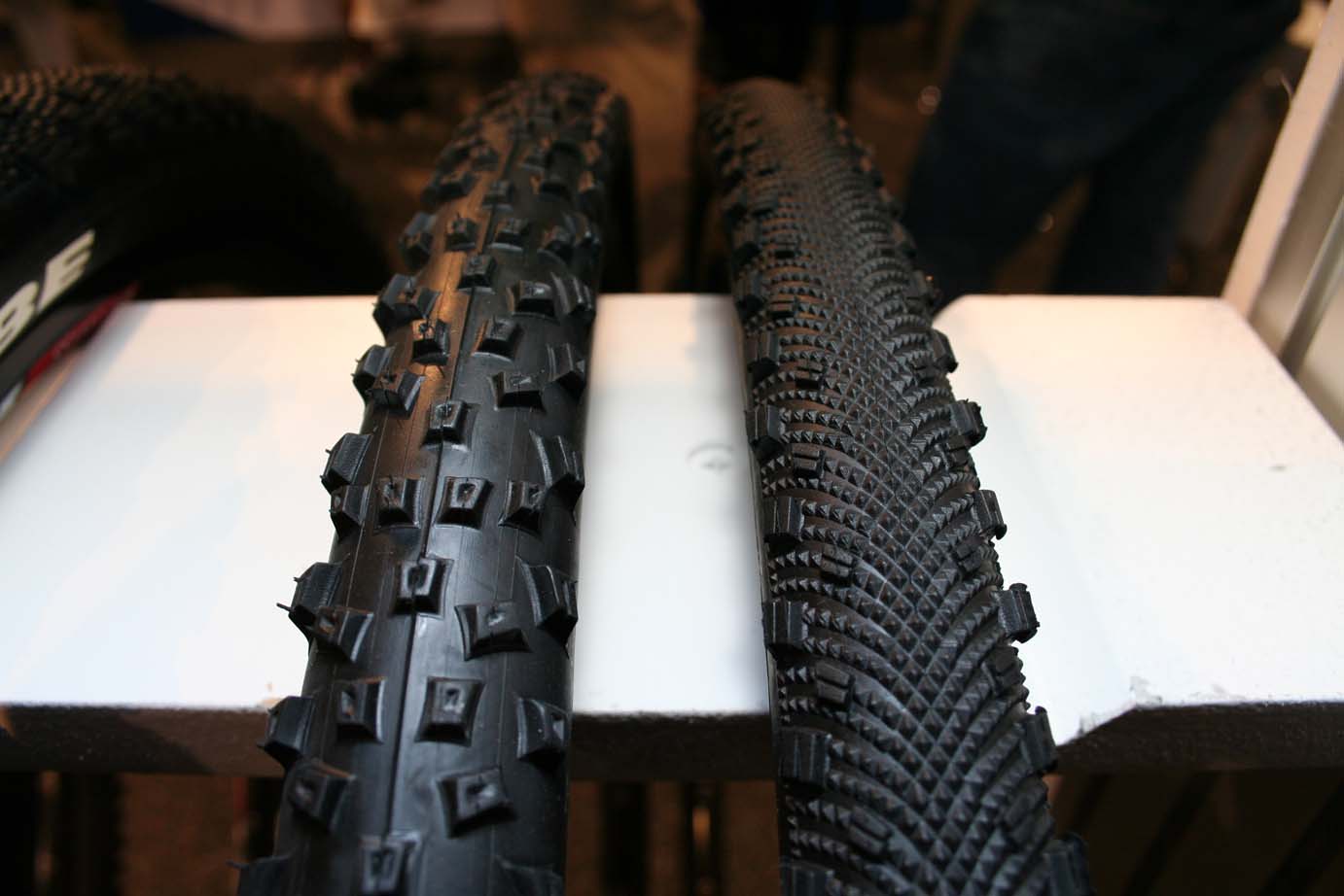 Schwalbe showed off its Sammy Slick and Rocket Ron cyclocross tires.