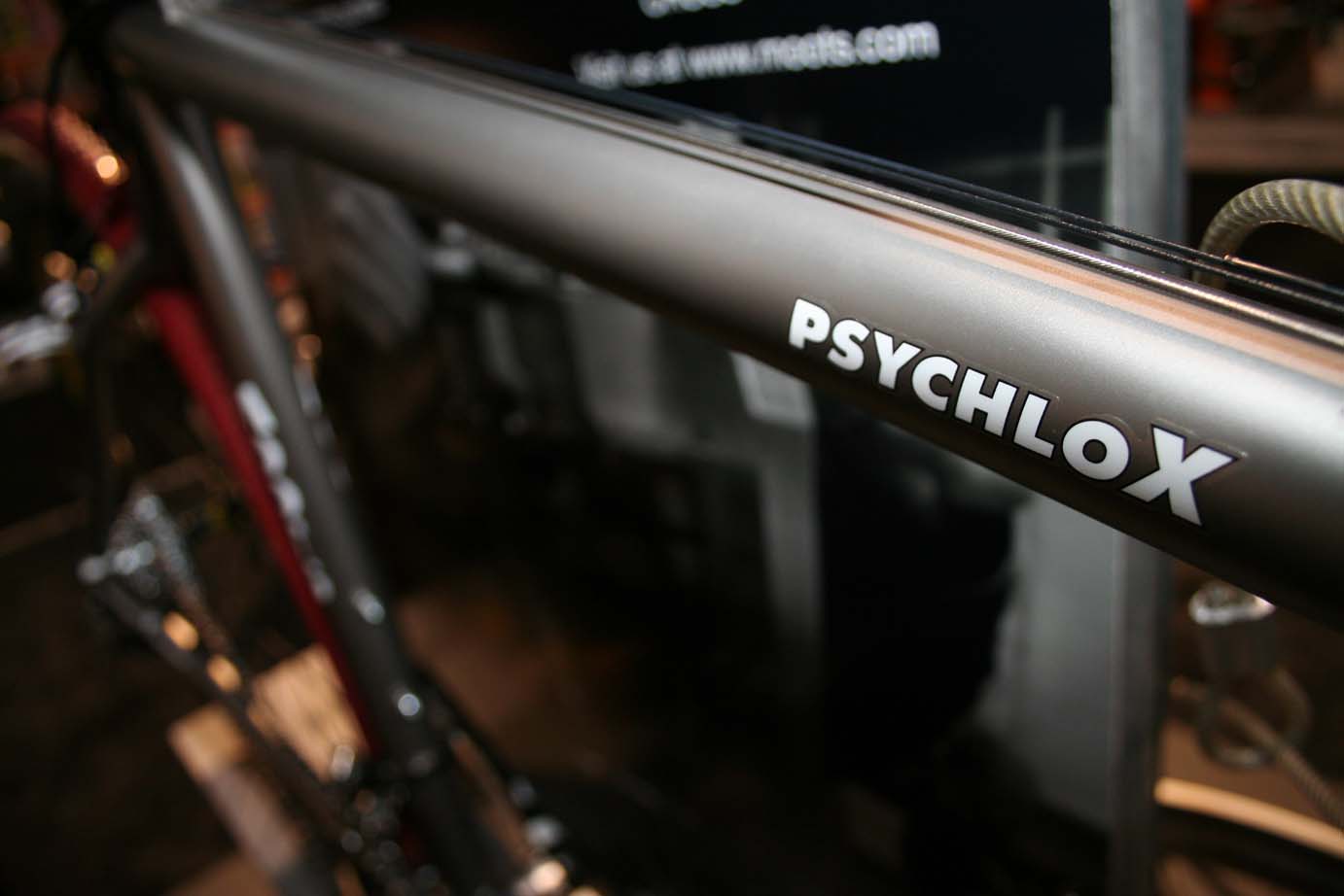 Moot's Titanium PsychloX was one of a the few titanium 'cross bikes at the show. ?Cyclocross Magazine