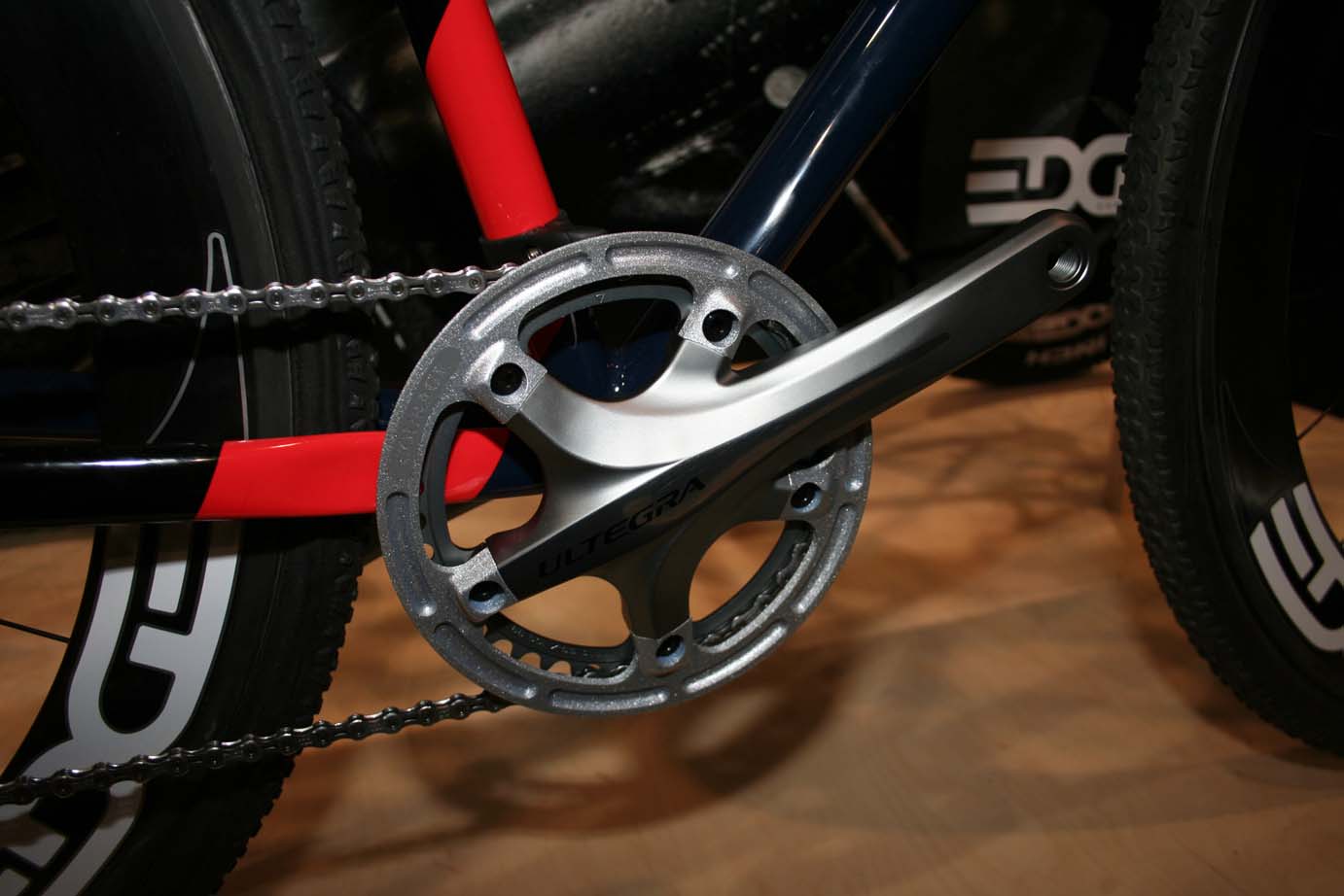 Courage made its own chainguard for this Dura Ace 7900 crank.  ?Cyclocross Magazine