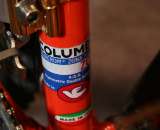 Bling Bling: Gold fittings adorned this bright orange Torelli cyclocross frame.  ?Cyclocross Magazine