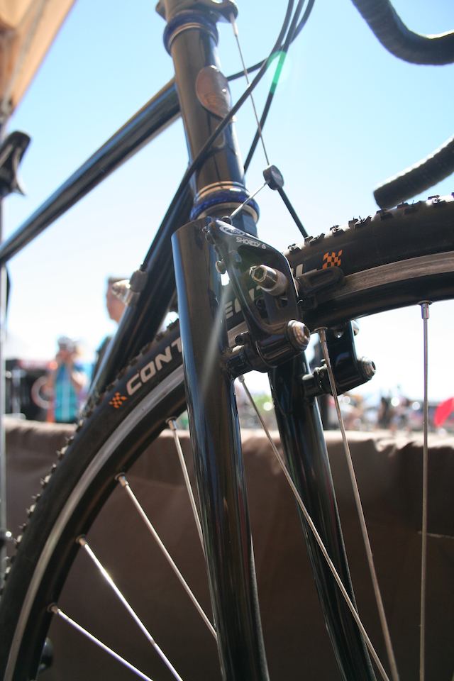 The Cielo 'cross bike comes with a steel fork - the same as ridden by the Pedro's team © Josh Liberles