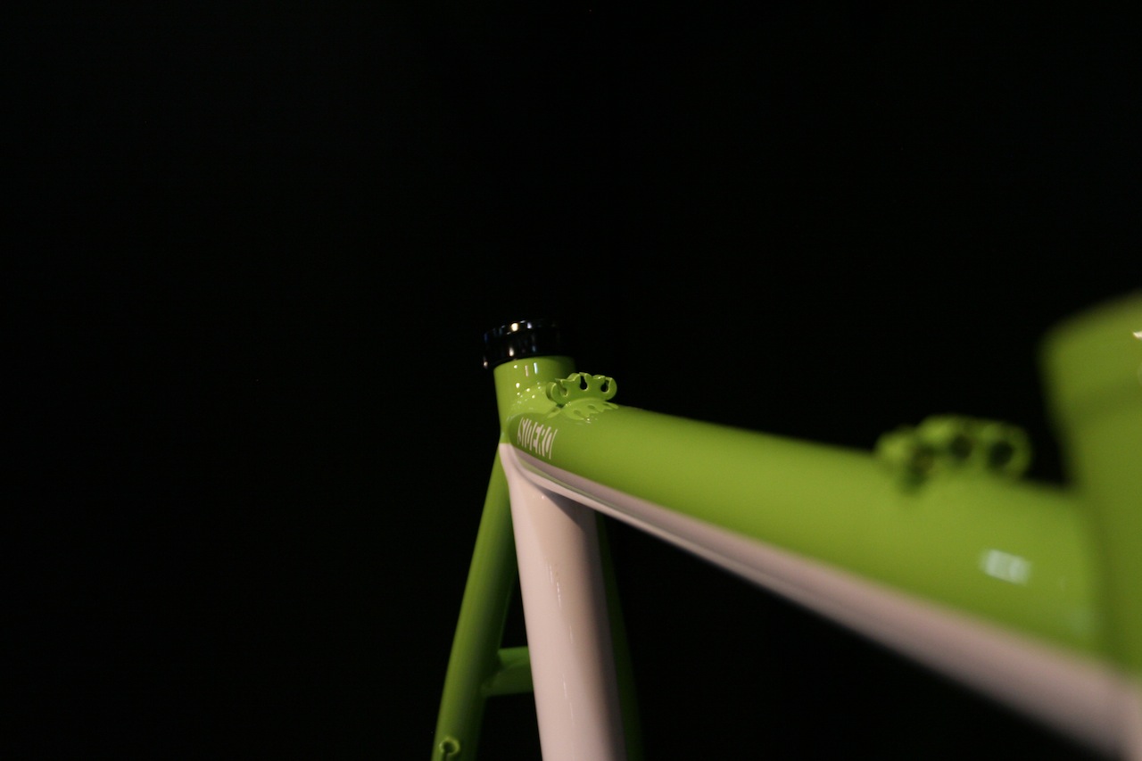 Top tube cable routing is standard for the CX bikes, but you're welcome to get creative © Josh Liberles