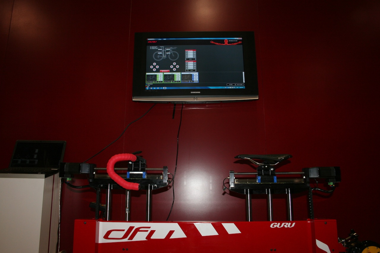 A bike fit system with Computrainer integration and power analysis © Josh Liberles