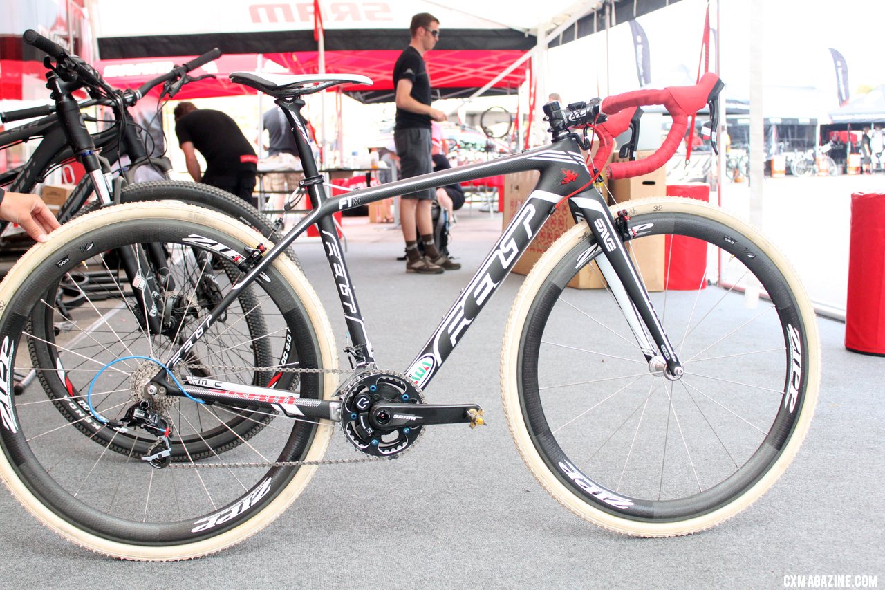 Caroline Mani\'s carbon Felt 1x cyclocross bike, full equipped with SRAM and Zipp componentry. © Cyclocross Magazine
