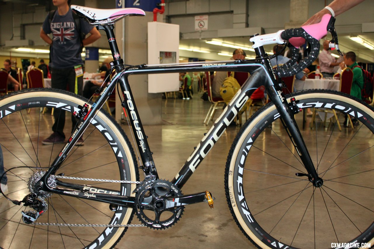 Jeremy Powers\' Focus Mares 2012 carbon cyclocross bike. © Cyclocross Magazine