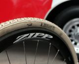 Caroline Mani's carbon Felt 1x cyclocross bike featured white Dugast Typhoon tires and Zipp 303 wheels. © Cyclocross Magazine