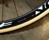 Powers' bike featured Easton's EC90SL carbon tubular wheelset with Dugast 32mm Rhino tires, prior to CrossVegas. © Cyclocross Magazine